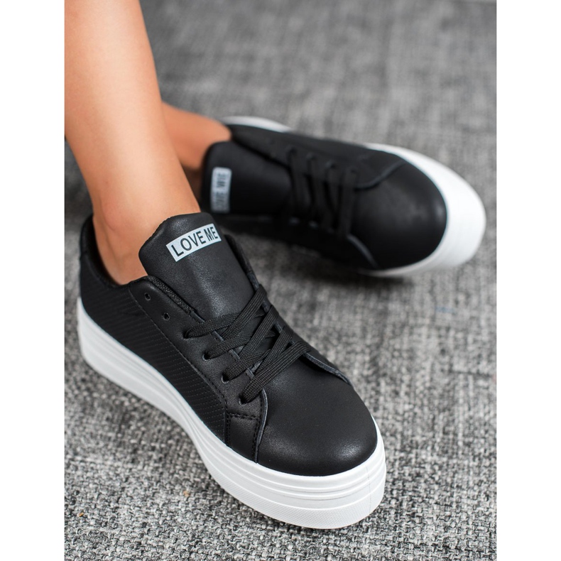 SHELOVET Crne cipele na platformi crna 1