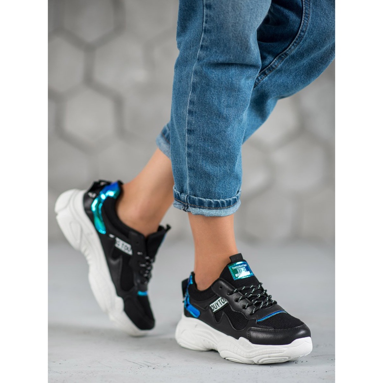 SHELOVET Udobne sportske cipele crna 1