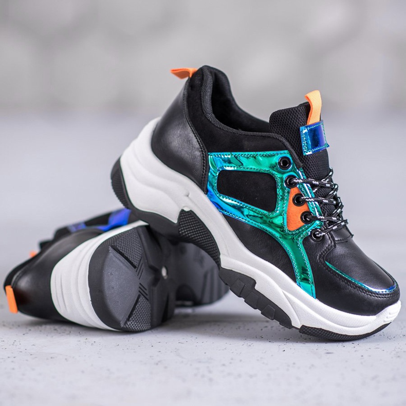 SHELOVET Sportske cipele s Holo efektom crno 1