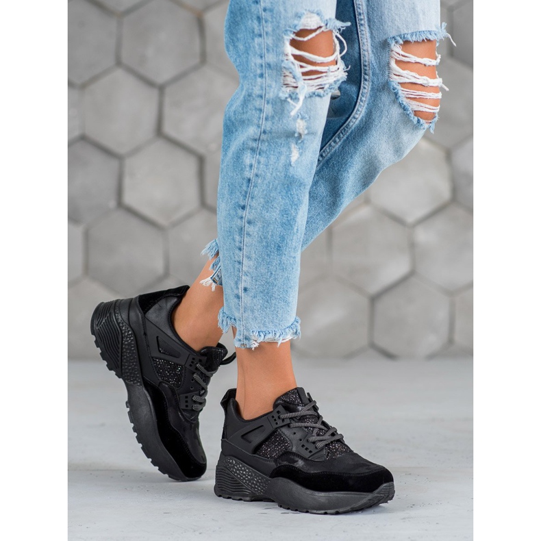 SHELOVET Crne Moro tenisice crno 1