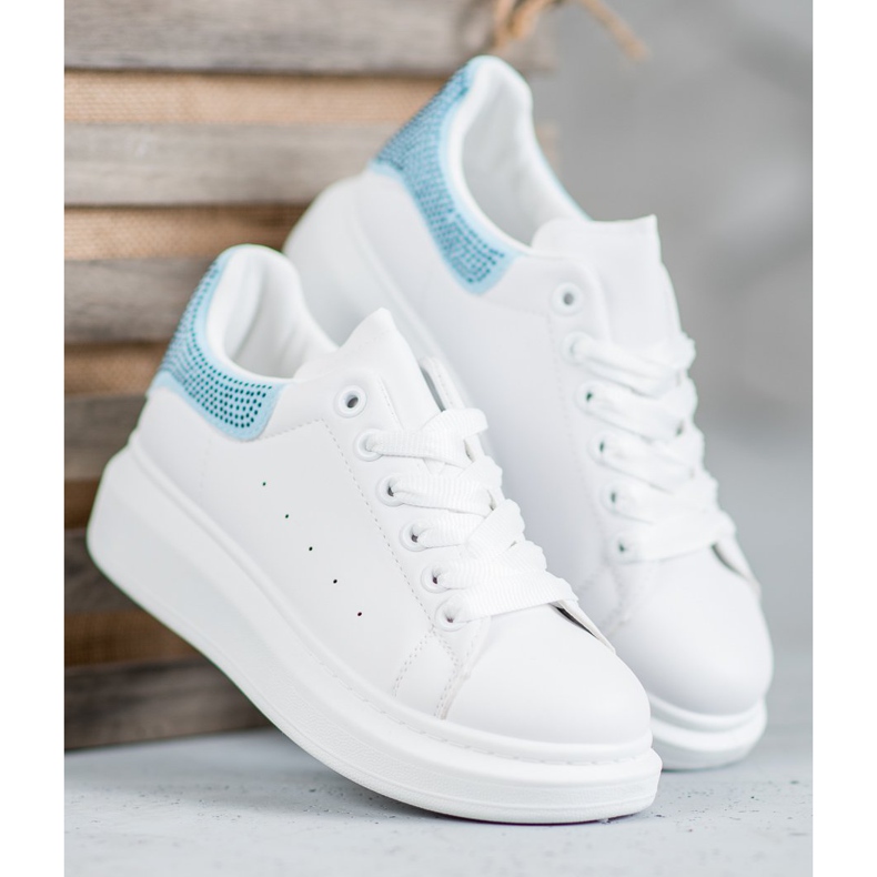 Yes Mile Sportske cipele s kristalima bijela 2