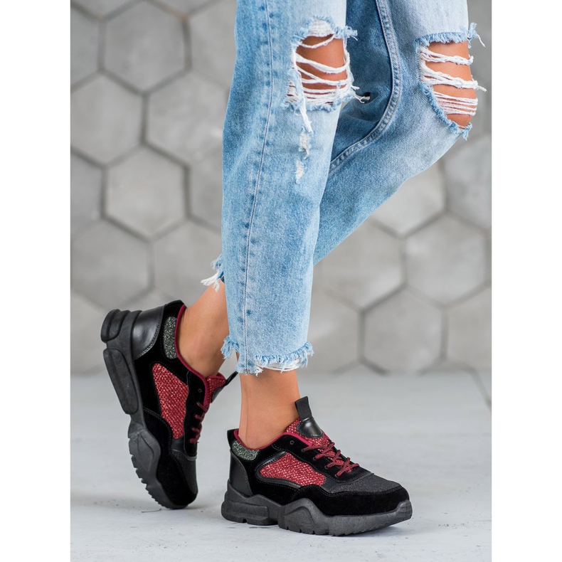 Muto Sjajne sportske cipele crno 1