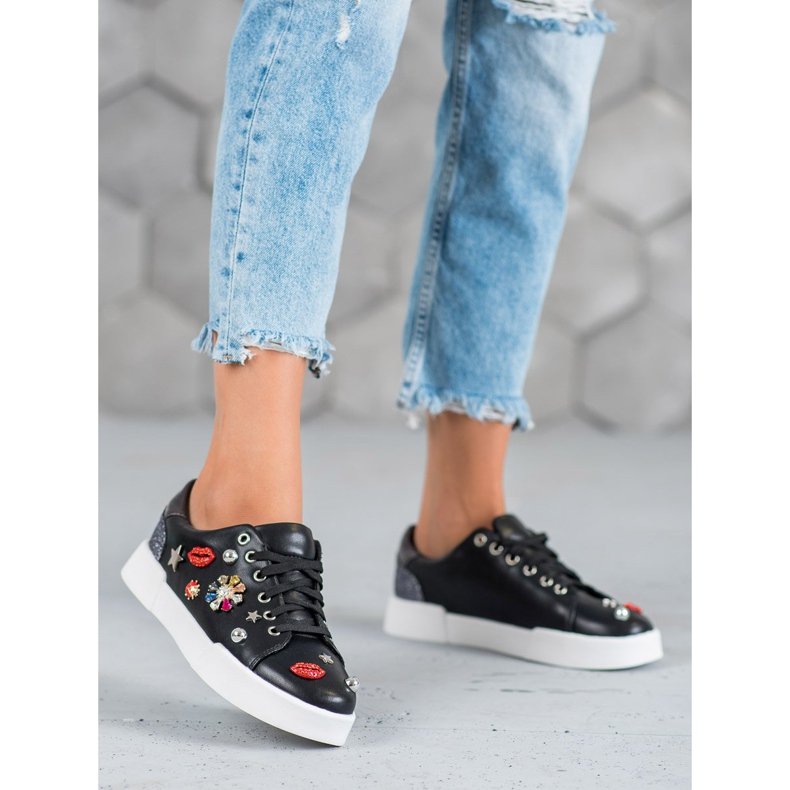 Bestelle Sportska obuća s zakrpama crno 1