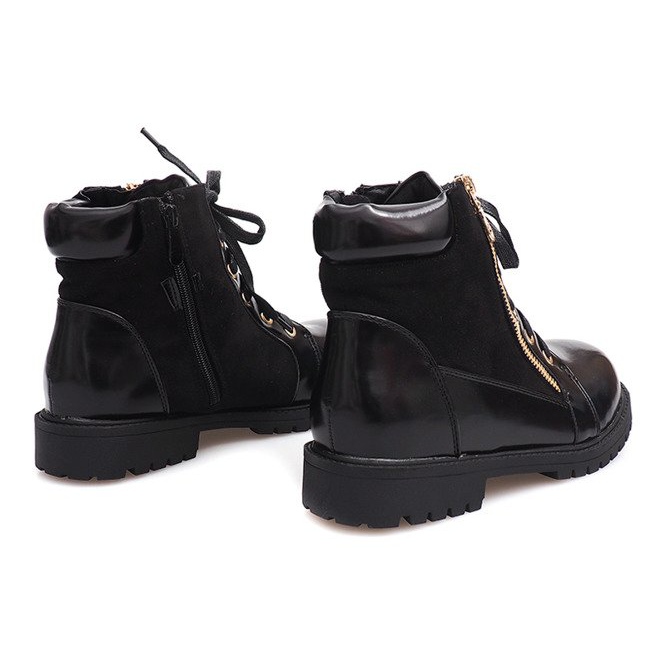 Čizme Čizme na čipku 1551 Crne crna 2