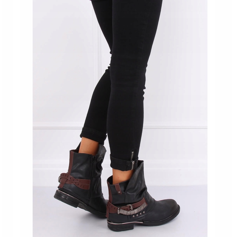 Crne vojne čizme LL-165P Crne crno 1