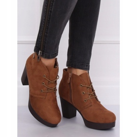 Cipele s visokim potpeticama 8B883 Khaki smeđe smeđa 2