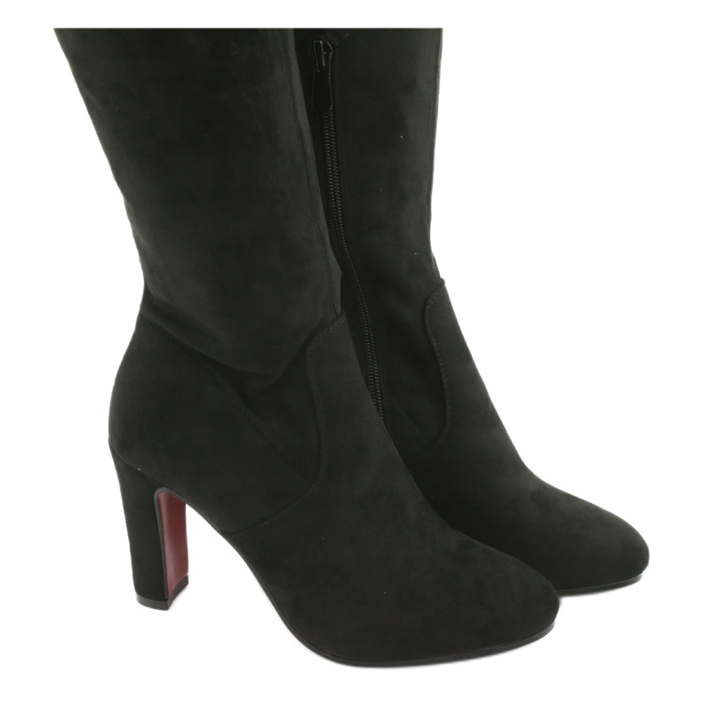 Crne čizme za rastezanje preko koljena Filippo 996 crno 4