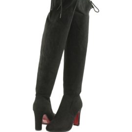 Crne čizme za rastezanje preko koljena Filippo 996 crna 3