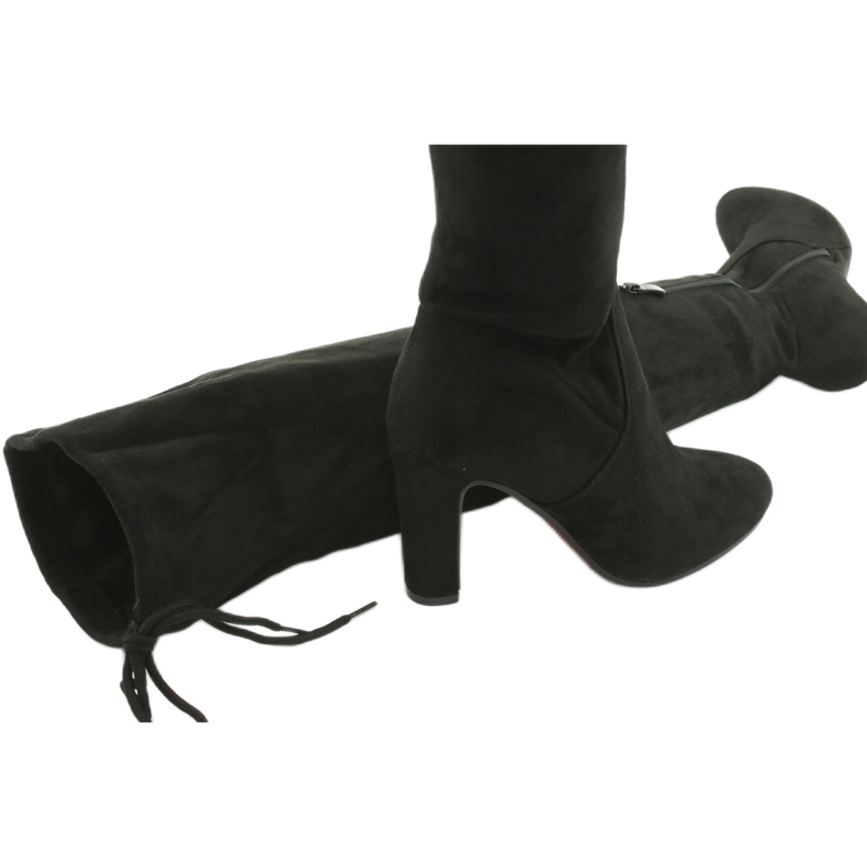 Crne čizme za rastezanje preko koljena Filippo 996 crna 5