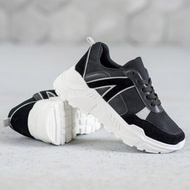 SHELOVET Vezana obuća na platformi crno 1