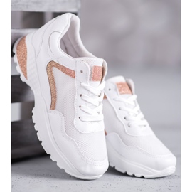 SHELOVET Sportska obuća sa sjajem bijela 1