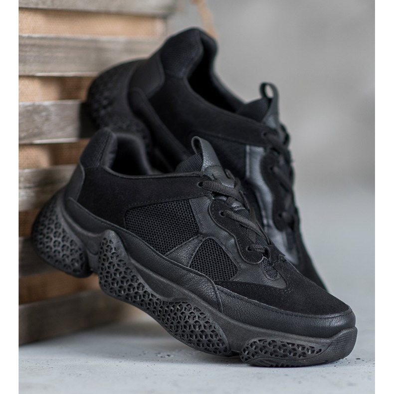 SHELOVET Ženske crne tenisice crna 2