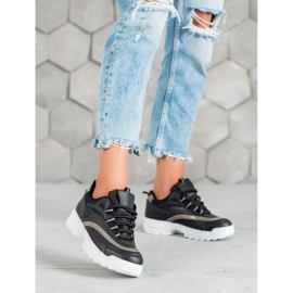 SHELOVET Modne crne tenisice crno 2