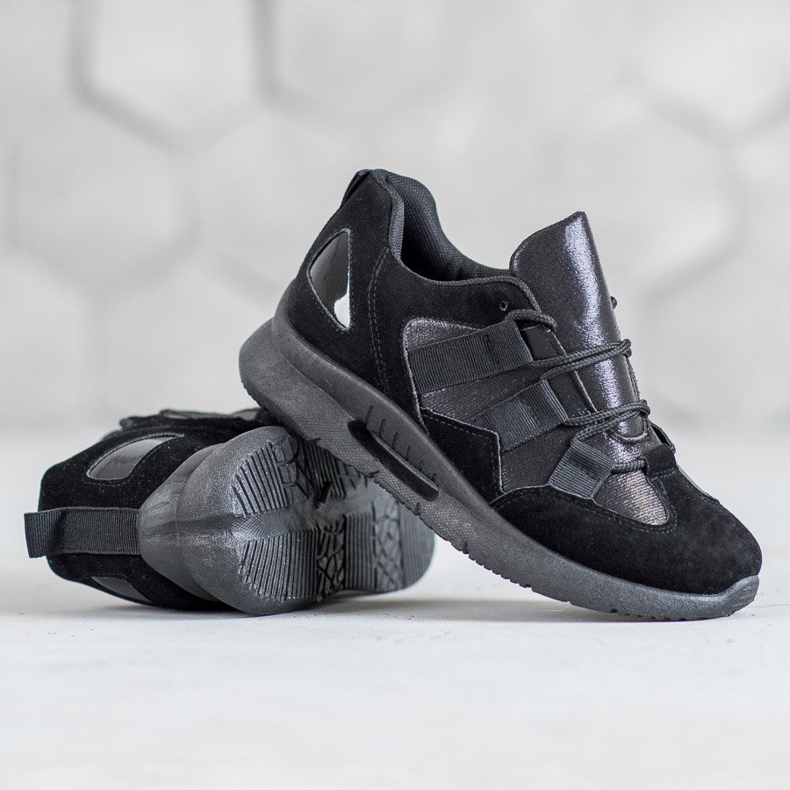 SHELOVET Sportske cipele od antilopa crna 2