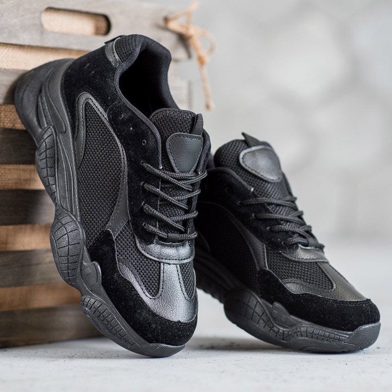 SHELOVET Ženske crne tenisice crno 1