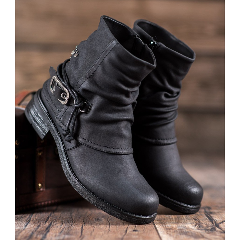 SHELOVET Radnici s ukrasnom kopčom crna 1