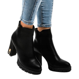 Crne gležnjače s patentnim zatvaračem HX16041-46 crno 1