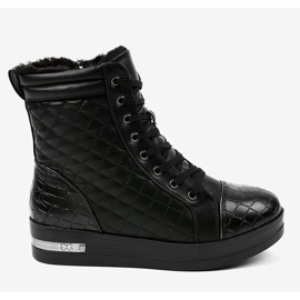 Crne izolirane tenisice s patentnim zatvaračem 9015-1 crna 2