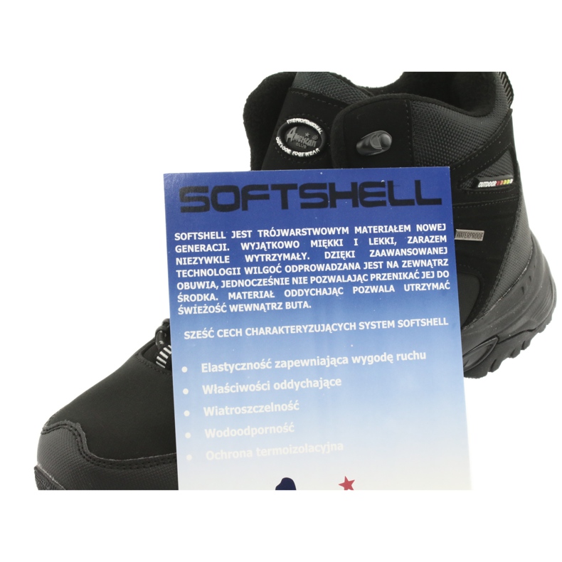 American Club Američke zimske čizme za treking s membranom crna 5