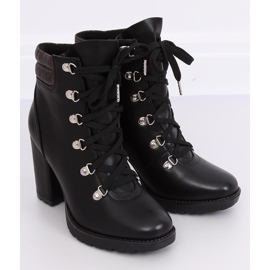 Crna visoka potpetica 8992-PU Crna 2