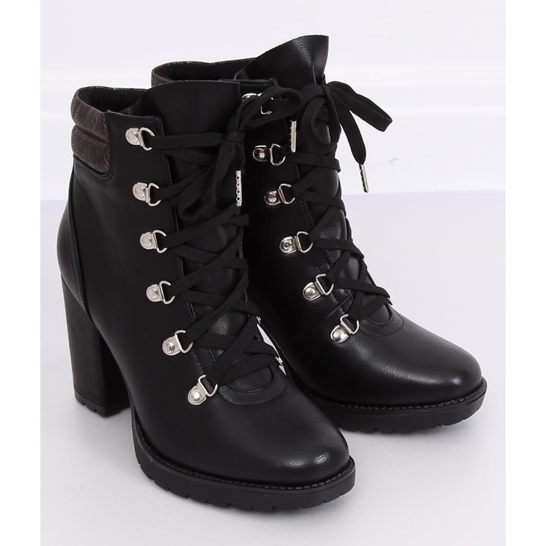 Crna visoka potpetica 8992-PU Crna 2