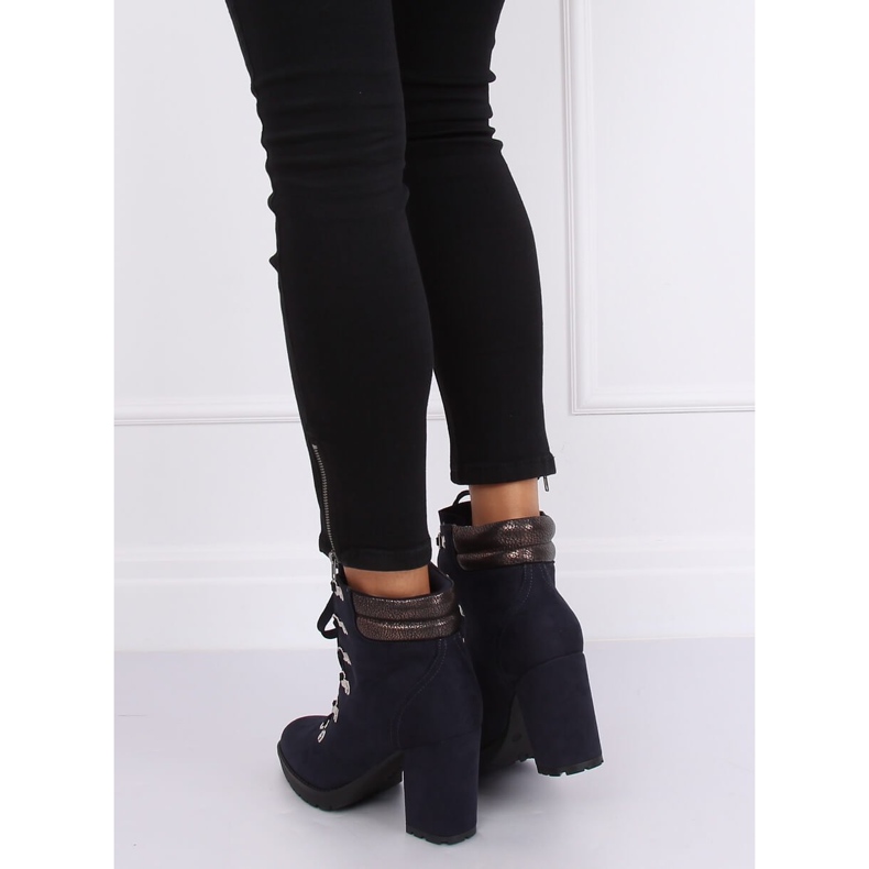 Tamnoplave drvene čizme 8992 Plave tamnoplava 1