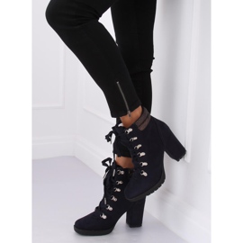 Tamnoplave drvene čizme 8992 Plave mornarsko plava 2