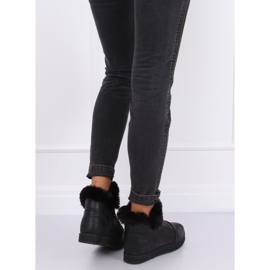 Crne tenisice do gležnja s krznom W19-29 Crne crna 1