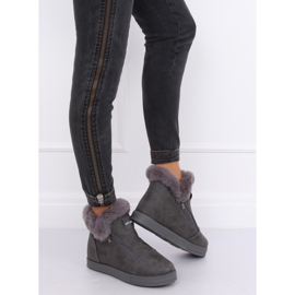 Sive tenisice do gležnja s krznom W19-29 Grey siva 2