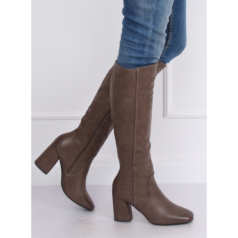 Klasična bež visoke pete 5319 Khaki 2