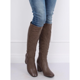 Klasična bež visoke pete 5319 Khaki 1