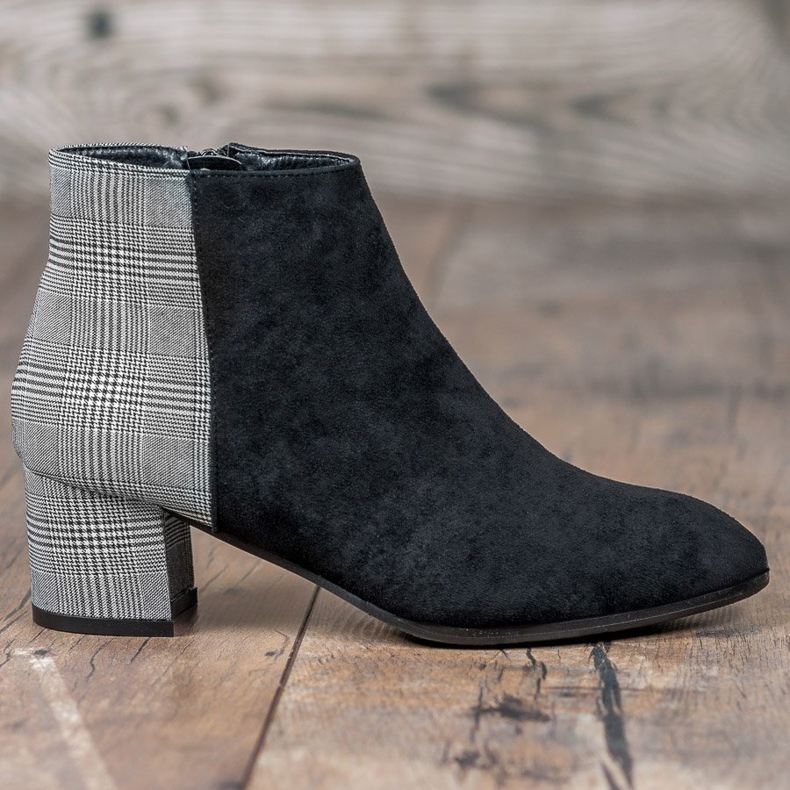 Filippo Elegantne čizme na postu crno siva 2