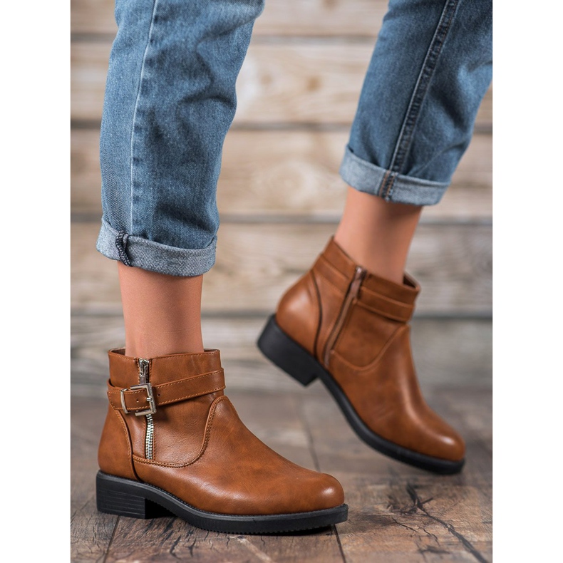 Abloom Smeđe čizme s eko kožom smeđa 1