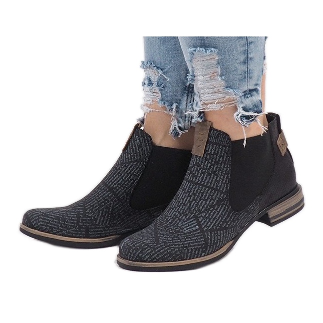 Crne čizme Chelsea HX2U306-1B crno 1