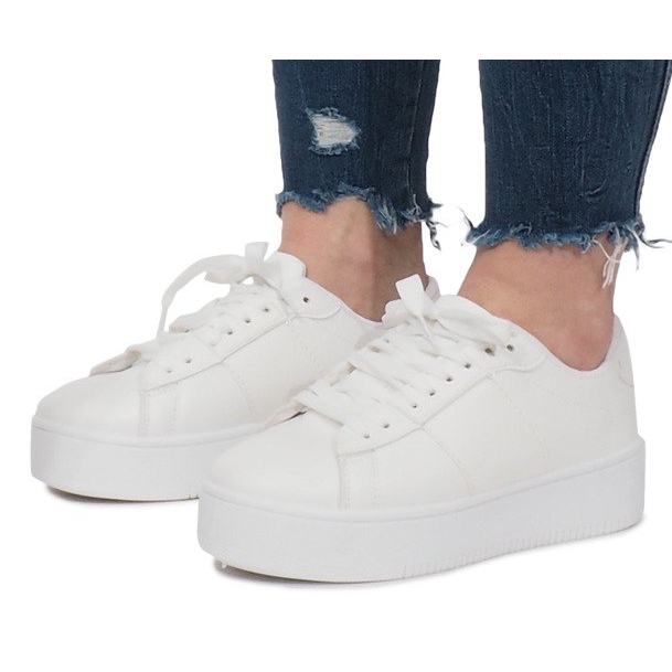 Bijele tenisice na platformi Livet De Lux bijela 2