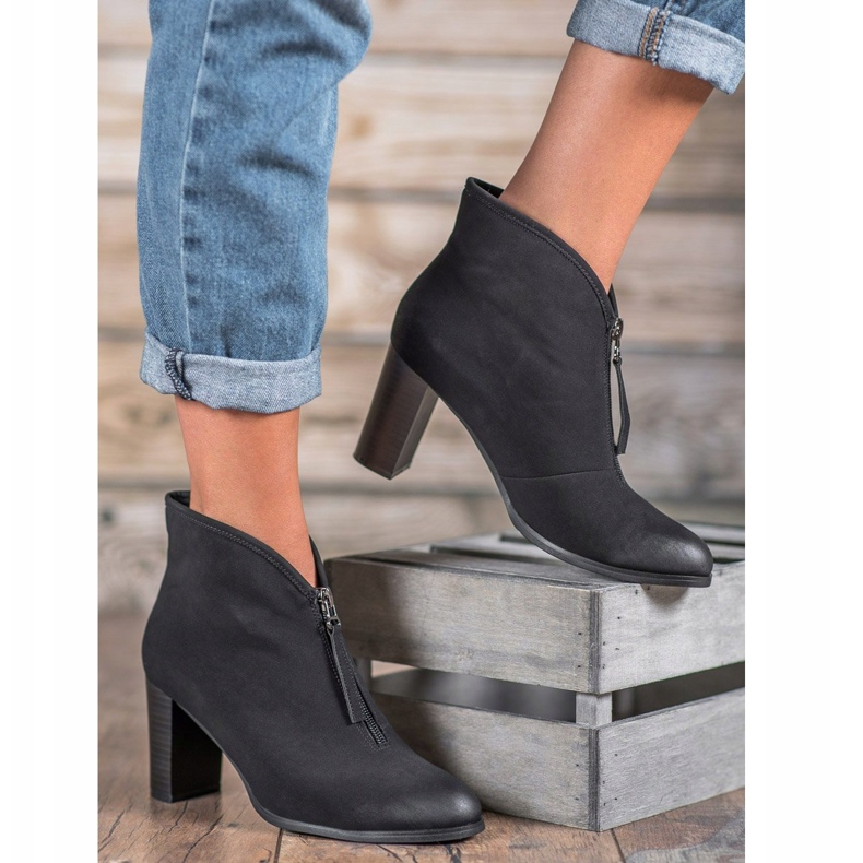 VINCEZA Čizme s patentnim zatvaračem crna 1