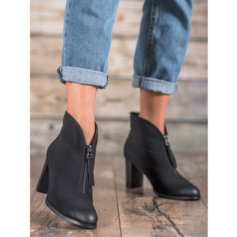 VINCEZA Čizme s patentnim zatvaračem crno 2