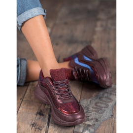 SHELOVET Sjajne sportske cipele crvena 2