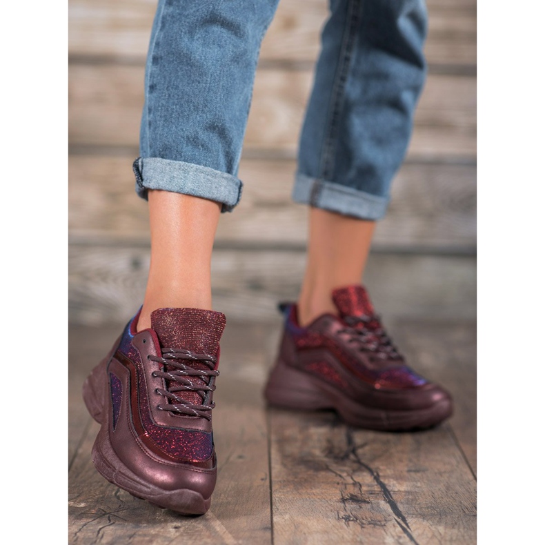 SHELOVET Sjajne sportske cipele crvena 1