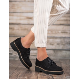 SHELOVET Crne cipele od antilopa crno 2