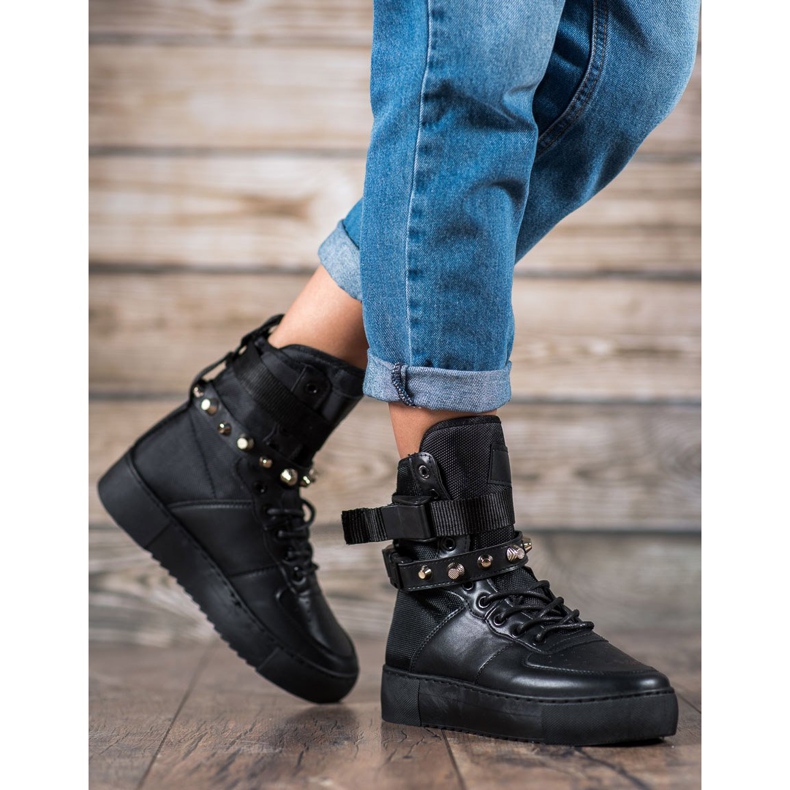 Diamantique Visoke crne čizme crno 2