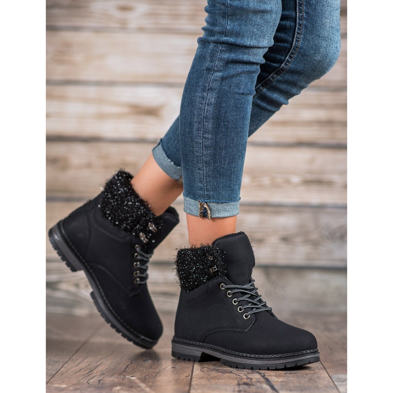 SHELOVET Traperi sa sjajem crna 1