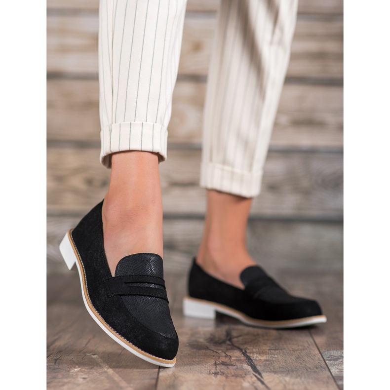 Bestelle Mokasine sa sjajem crno 2