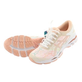 Cipele za trčanje Asics gel Kayano 24 Lite Show W T8A9N-0101 bijela smeđa narančasta zelena 4