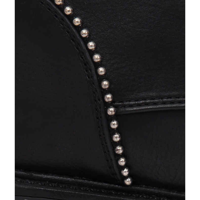 Crne ženske čizme na vezanje C137 Crna 1