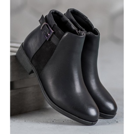 Abloom Čizme na ravnu petu crna 1