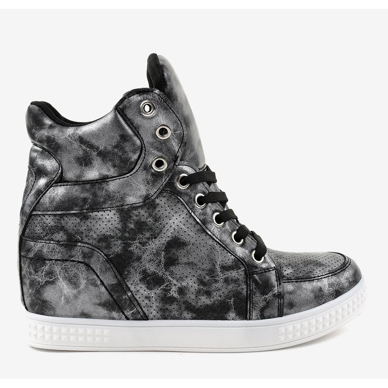 Crne tenisice s klinovima na vezanje ON001 crna 2