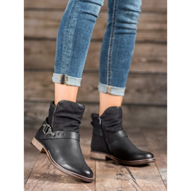 SHELOVET Visoke čizme s kopčom crno 2