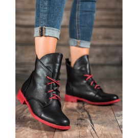 Filippo Čizme na vezanje s eko kožom crno 1