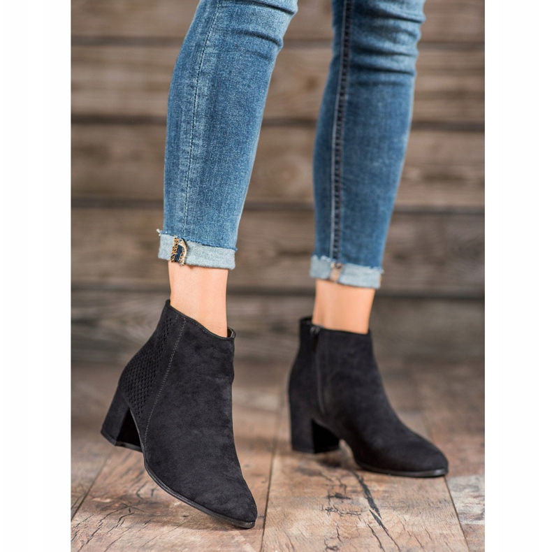 Filippo Čizme s visokom potpeticom od antilopa crna 2